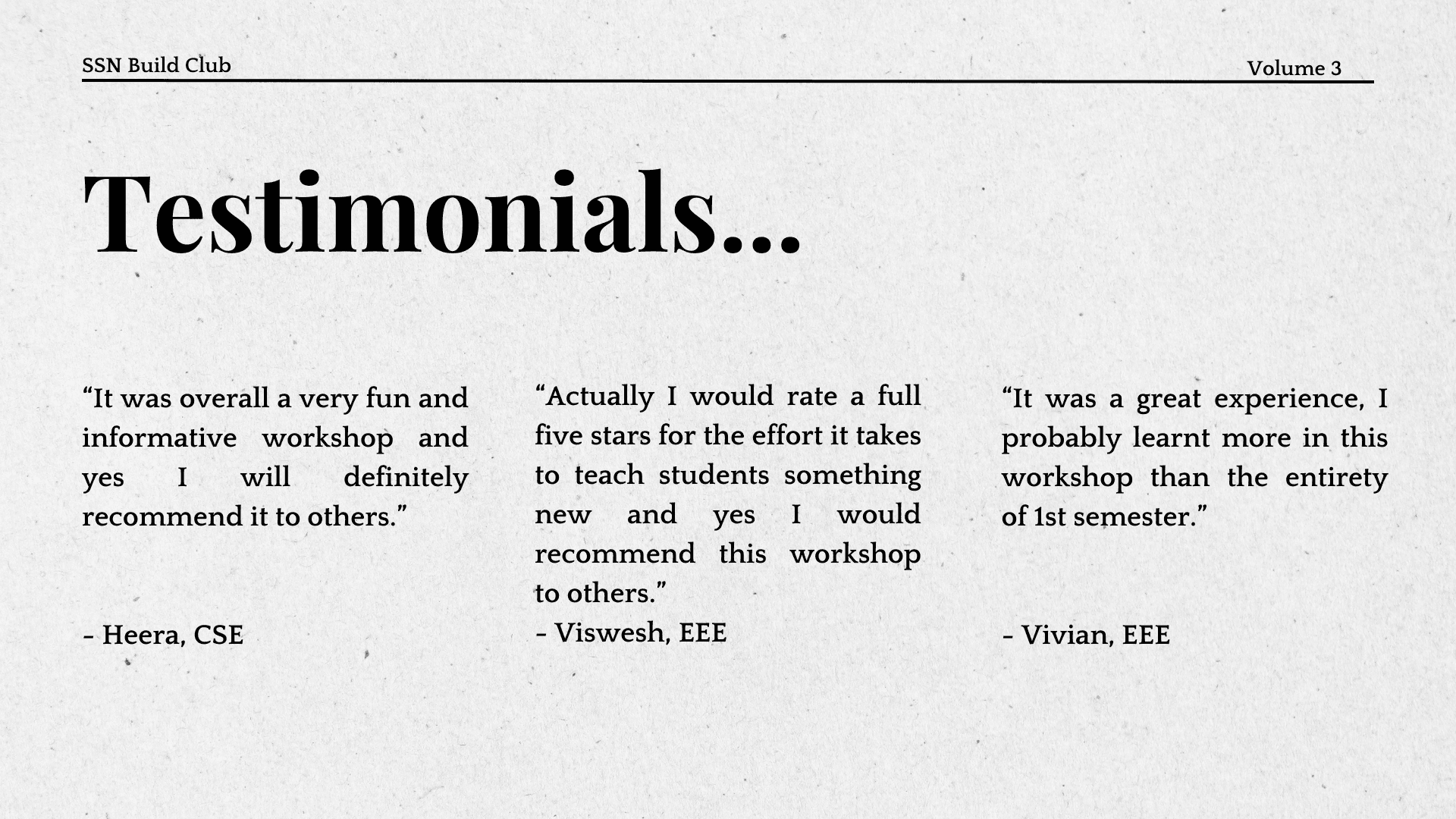 Testimonial Section